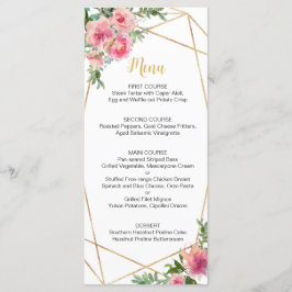 Rosa Peonies Birthday Meny