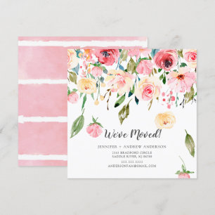 Rosa Peonies Blommigt Flytta Announcement Inbjudningar
