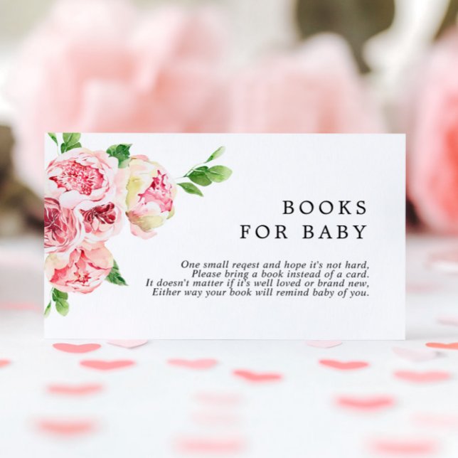  Rosa Peonies Bok för Baby-inhägnadskort Tilläggskort (Skapare uppladdad)
