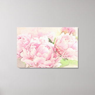 Rosa Peonies Canvastryck