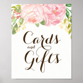 Rosa Peonies Cards and Gifts Sign (8x10) Poster