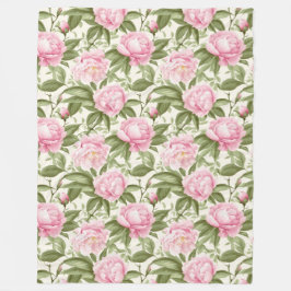 Rosa Peonies Fleecefilt