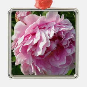 Rosa Peonies Julgransprydnad Metall