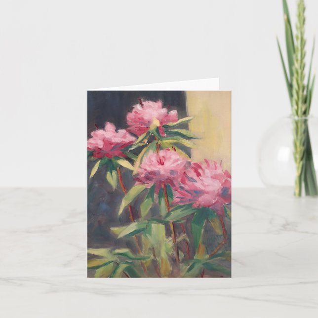rosa Peonies Kort (Framsida)