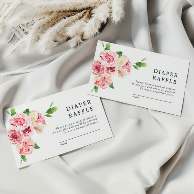  Rosa Peonies-kort (Raffle-hölje) Tilläggskort (Skapare uppladdad)