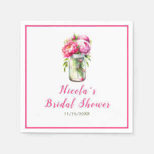 Rosa Peonies Mason Burk Möhippa Pappersservett