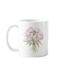 Rosa Peonies med keramisk rosett