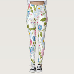 Rosa Peonies Mönster Leggings