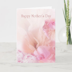 Rosa Peonies Mors dag Card Kort