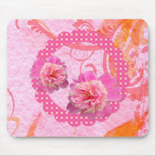 Rosa Peonies Mousepad Musmatta