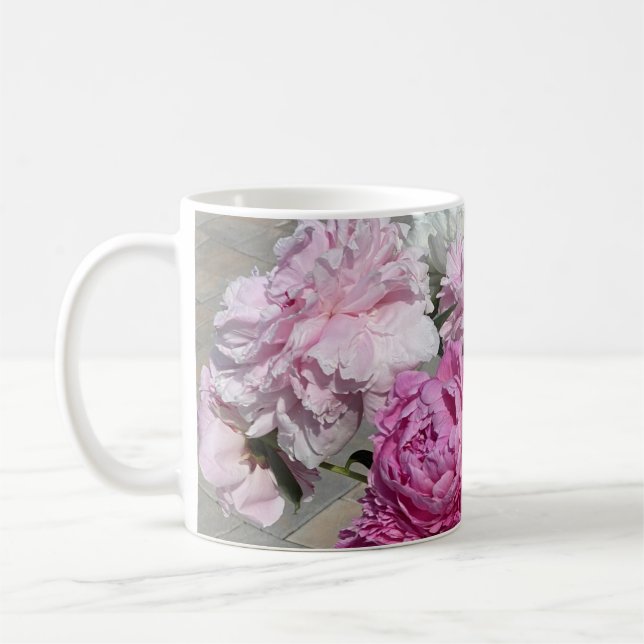 Rosa Peonies Mugg (Vänster)