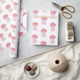 Rosa Peonies och Parfym Blommig Presentpapper