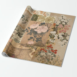 Rosa Peonies och Ro Antique Art Presentpapper