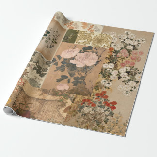Rosa Peonies och Ro Antique Art Presentpapper
