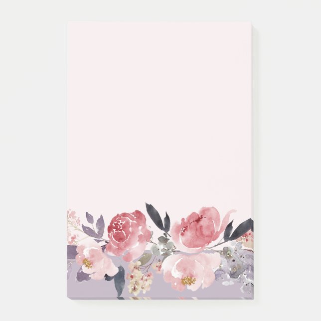 Rosa Peonies Post-it Block (Framsida)