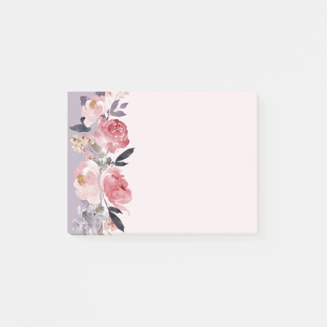Rosa Peonies Post-it Block (Framsida)