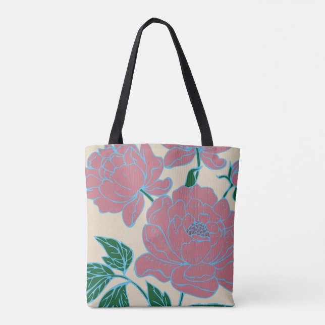 Rosa Peonies Tygkasse (Baksida)