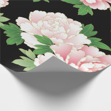 Rosa Peonies Vintage Blommigt Kimono