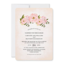 Rosa Peonies Watercolor Bröllop