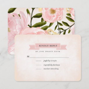 Rosa Peonies Watercolor-Bröllop OSA