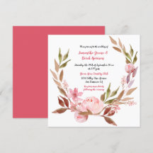 Rosa Peonies, Wildblommor, Greenery Wandan Bröllop