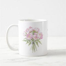 Rosa Peonies with Bow Ceramic Kaffemugg