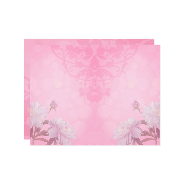 Rosa peony 2 journal bläddringsbokssida (Fram/Back In Situ)