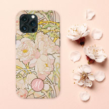 Rosa Peony Alphonse Mucha Monogram