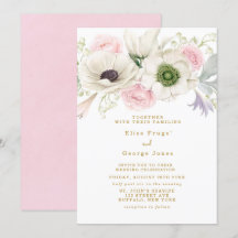 Rosa Peony Anemones Flower Guld Bröllop