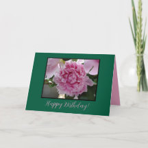 Rosa Peony Birthday Card
