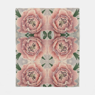 Rosa Peony Blanket Fleecefilt
