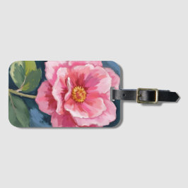 Rosa Peony Blomma Vattenfärg Blommig Bagagebricka