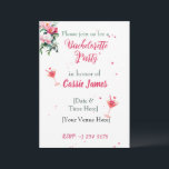 Rosa Peony Blommig Cocktail Henparty  Inbjudningar<br><div class="desc">Fira bruden med denna eleganta blommiga cocktail henparty-inbjudan. Denna design har livfulla rosa peonior och roliga martiniglas med hjärtformade garneringar mot en ren vit bakgrund. Det är perfekt för en blöt brunch,  en kväll ute på stan eller en sofistikerad trädgårdsfest. Anpassa enkelt mallen med dina festdetaljer.</div>