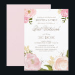 Rosa Peony-Blommigt Bat mitzvah Inbjudningar<br><div class="desc">Familjen Inbjudan och vänner till ditt evenemang med anpassadets Bat mitzvah inbjudan. Den har vattenfärgade illustrationer av ro,  peonier,  baby utandning,  grön och vriden. Anpassa den här Bat mitzvah inbjudan till  rosa genom att lägga till egna uppgifter. Denna Bat mitzvah peoninbjudan är perfekt för vår B'not Mitzvahs.</div>