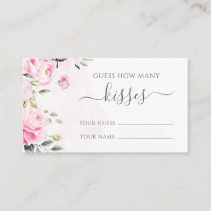 Rosa Peony-Blommigten anger hur många Kisses-spelk Tilläggskort