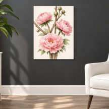 Rosa Peony Botanisk