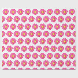 Rosa Peony Botaniskt Presentpapper Rulle