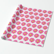 Rosa Peony Botaniskt Presentpapper Rulle