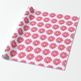 Rosa Peony Botaniskt Presentpapper Rulle