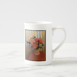 Rosa Peony Bouquet Bone China Mugg Benporslin Mugg