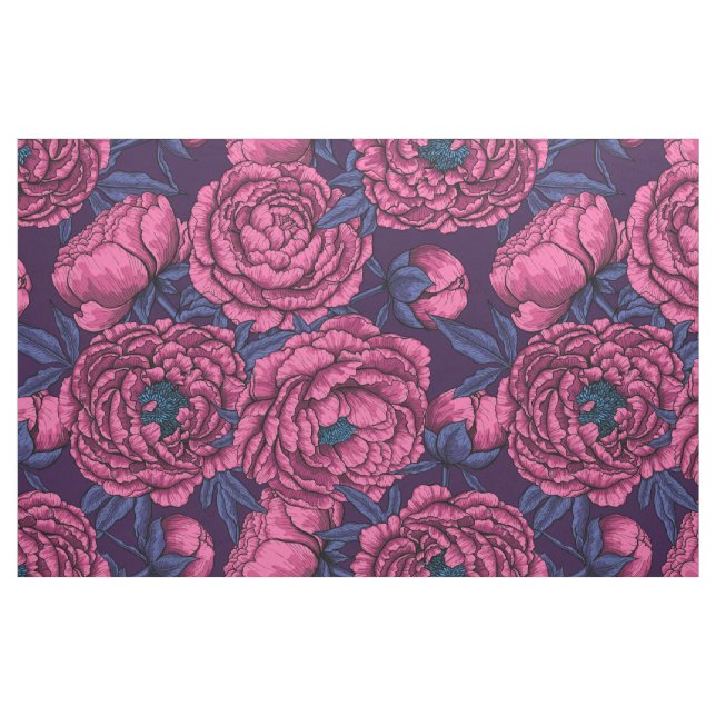 Rosa peony bouquet tyg (Fat Quarter)