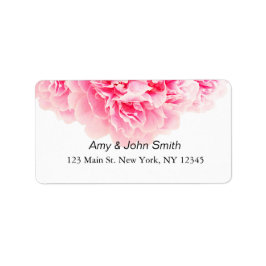 Rosa peony bröllop adressetiketter peony3