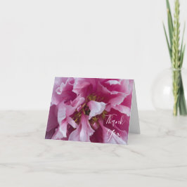 Rosa Peony Bröllop Bridesmaid Tack Kort