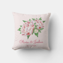 Rosa Peony Bröllop Kudde