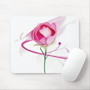 Rosa Peony Bud Abstrakt Painting Musmatta