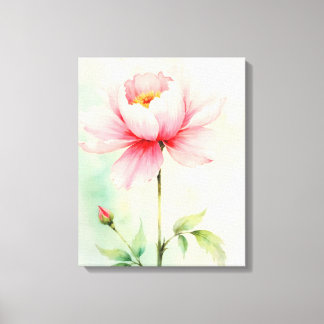 Rosa Peony Canvastryck