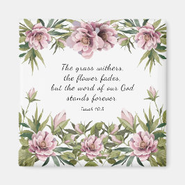Rosa Peony Christian Bible verse Inspirational Magnet