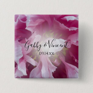 Rosa Peony Flower Bröllop Knapp