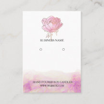 Rosa Peony Flower earringares visning