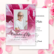 Rosa Peony Flower Firande of Life Funeral
